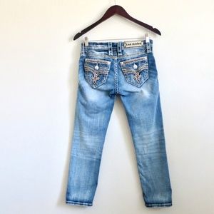 Rock Revival Felina Easy Crop Denim Jeans Blue SZ 25